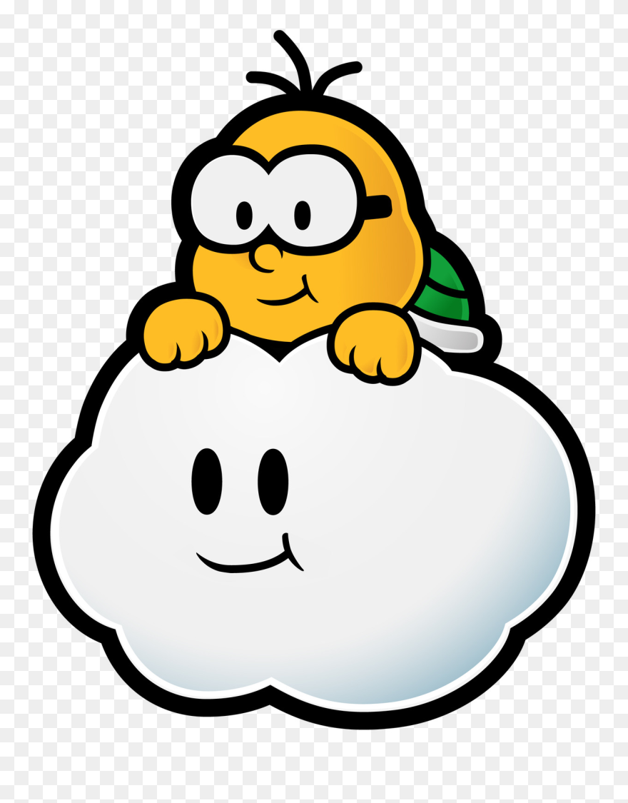 Cloud Clipart Super Mario, Cloud Super Mario Transparent - Super Paper Mario Lakitu - Png Download