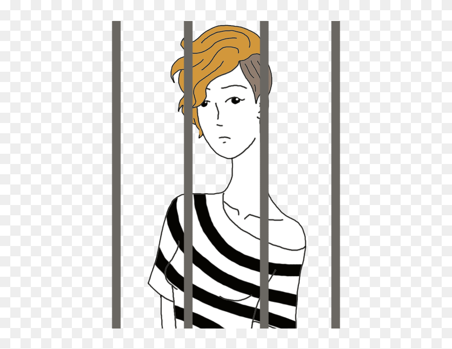Gaol - Woman In Jail Clipart - Png Download