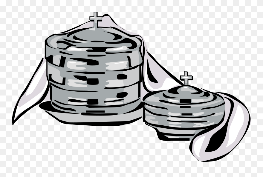 Altar Guild Volunteers Are Responsible For Setting - Black And White Holy Communion Clipart - Png Download