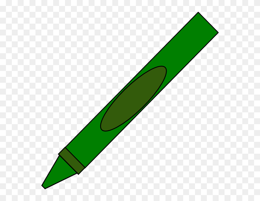 Green Clipart Crayon, Green Crayon Transparent Free - Png Download