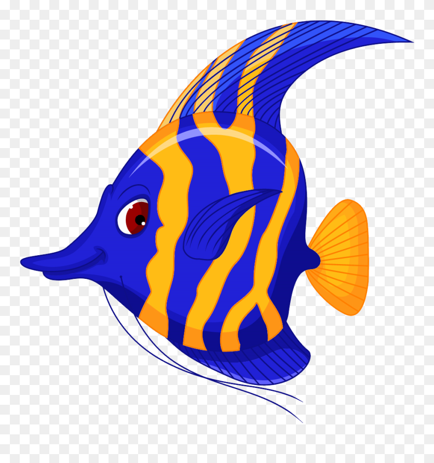 Angelfish Cartoon Clip Art - Angel Fish Clipart - Png Download