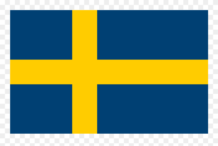 Swedish Flag In The Word Sweden Svg Clip Arts - Drapeau Suede A4 - Png Download