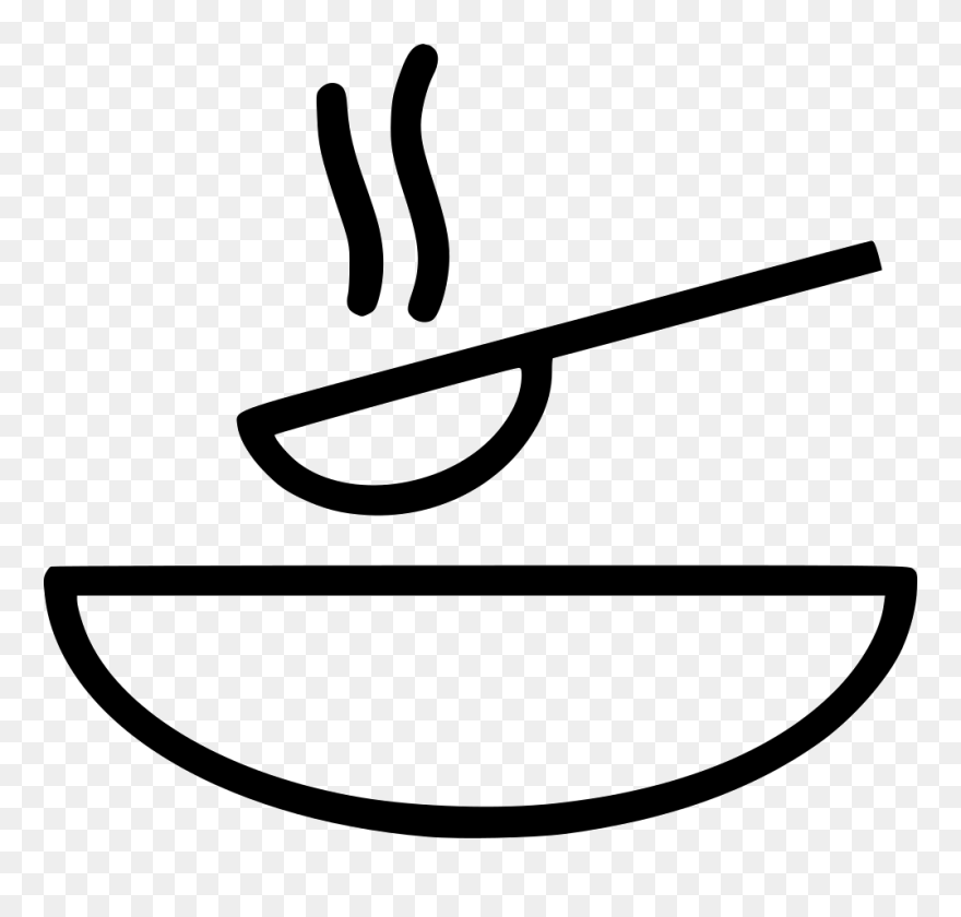 Bowl Hot Soup Spoon - Soup Spoon Icon Clipart
