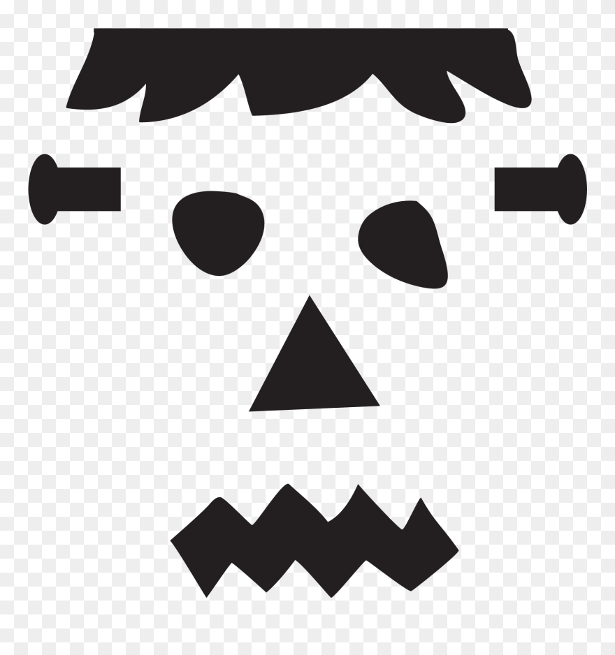 Frankenstein Clipart Easy - Frankenstein Face Clipart - Png Download