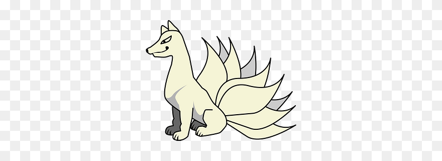 Monster Huli Jing Clipart - イラスト 九 尾 の 狐 - Png Download
