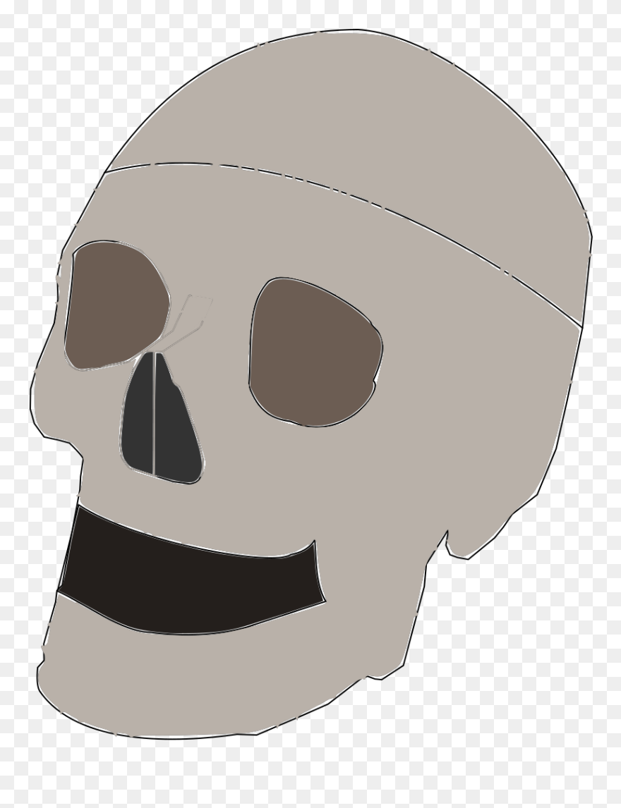 Scary Smiley Skull Svg Clip Arts - Skull - Png Download