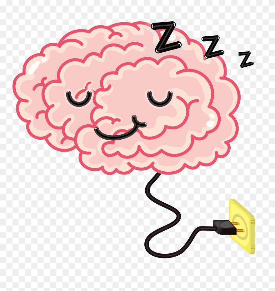 Brain Cartoon Sleep Clip Art - Cartoon Sleep - Png Download