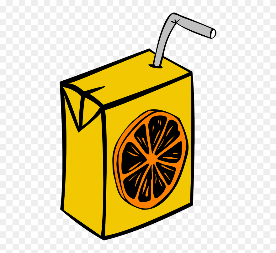 Juice Box Carton - Juice Clipart Black And White - Png Download
