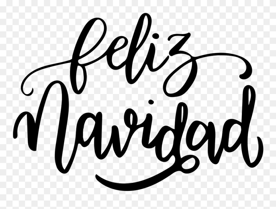Transparent Feliz Navidad Clip Art - Calligraphy - Png Download