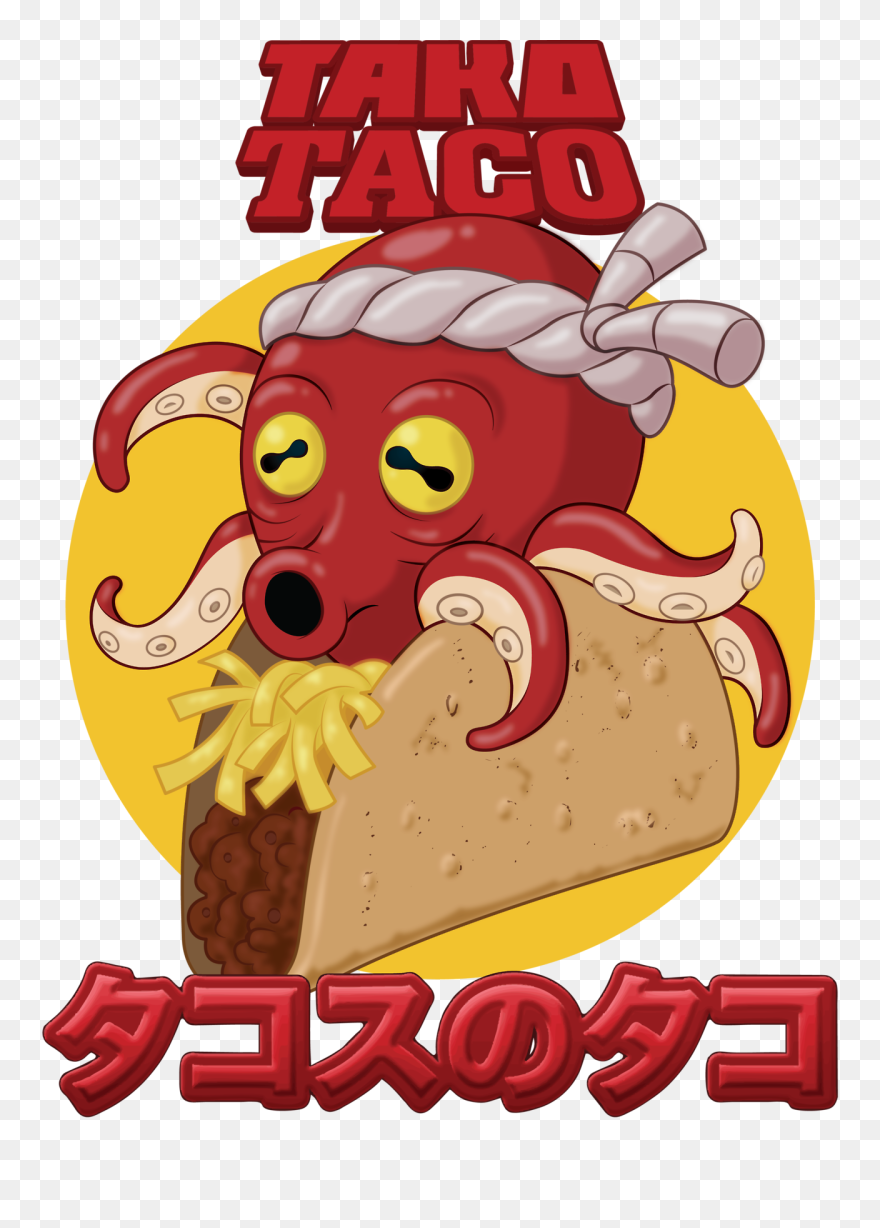 Because Tako Means Octopus In Japanese - Cartoon Clipart