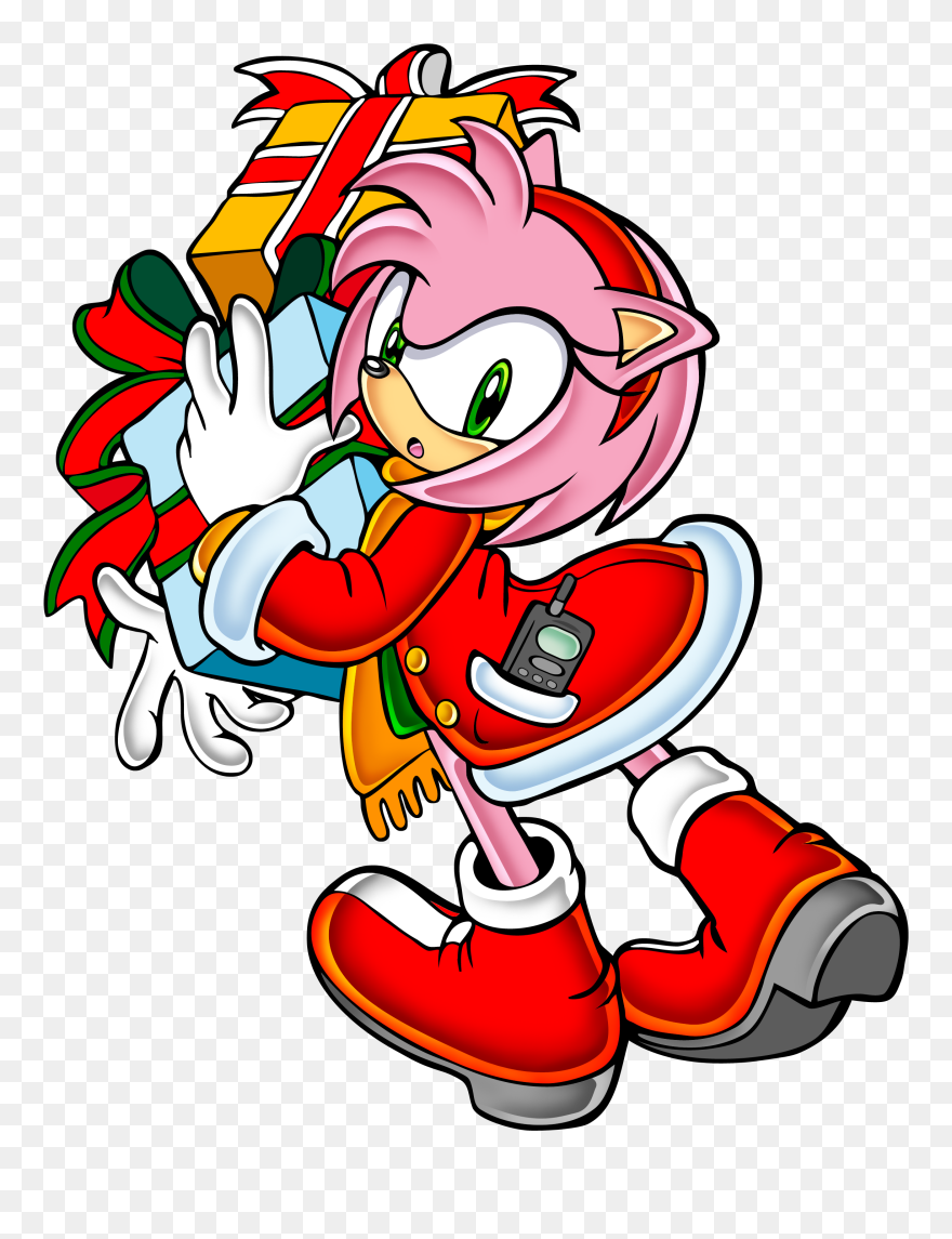Sonic Amy Rose Christmas Clipart