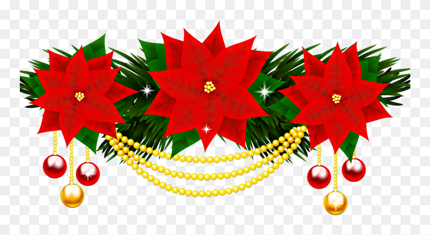 #freetoedit #sticker #merrychristmas #feliznavidad - Poinsettia Flower Christmas Decorations Clipart
