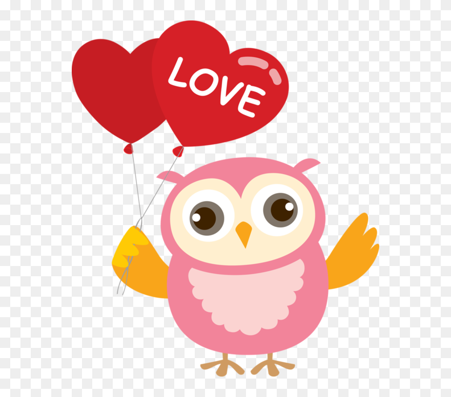 Cute Owl Png Download - Cute Owl Heart Clipart Transparent Png