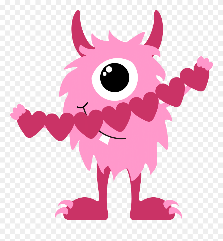 Valentine"s Day Heart Frankenstein Clip Art - Cute Valentines Day Clipart - Png Download