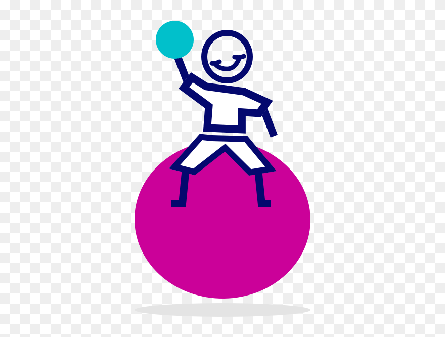 Illustration Of Child Sitting On A Ball Clipart