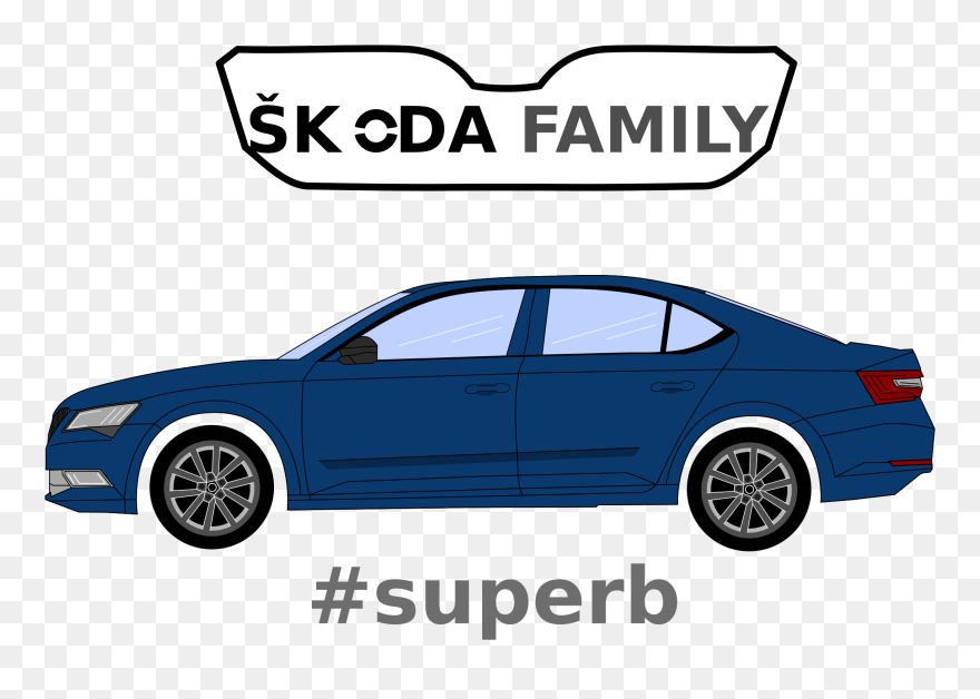 Skoda Family Superb Icons - Skoda Superb Vector Clipart