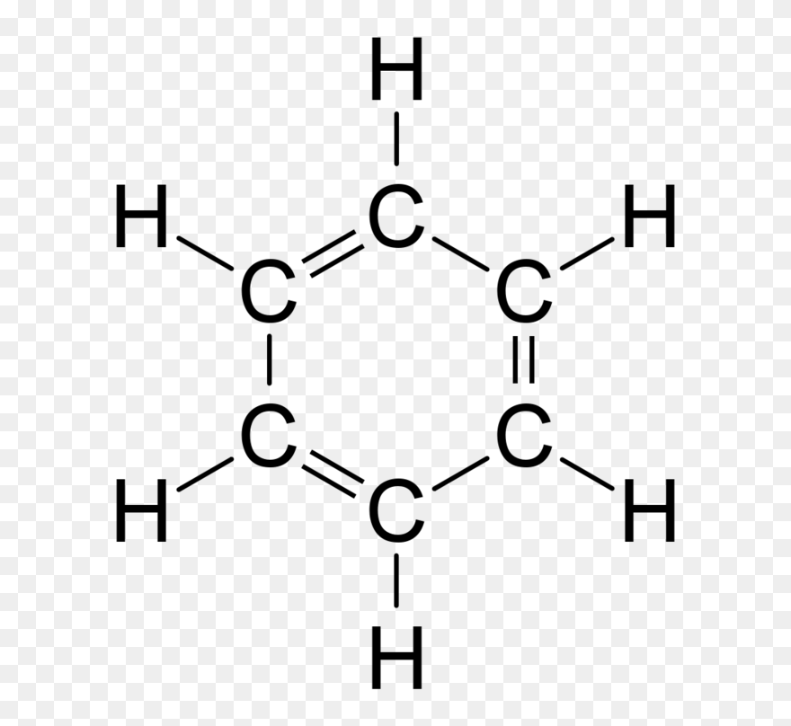Download Hd Collection Of Carbon Molecule Drawing - Benzene Formula Png Clipart