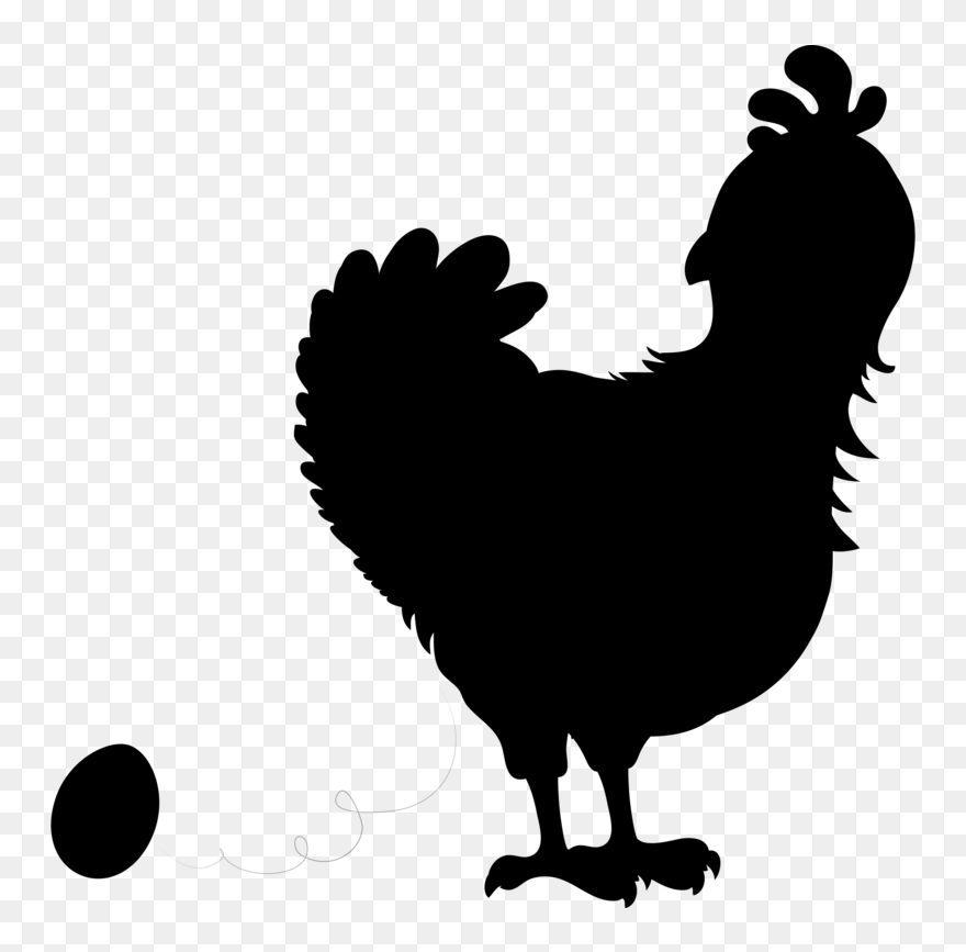 Rooster Clip Art Silhouette Fauna Black - Clip Art - Png Download
