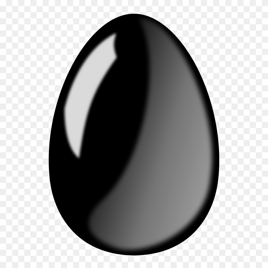 Black Egg Clipart - Png Download