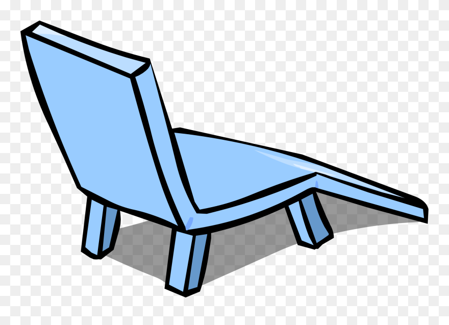 Clipart Chair Blue Chair - Deckchair - Png Download