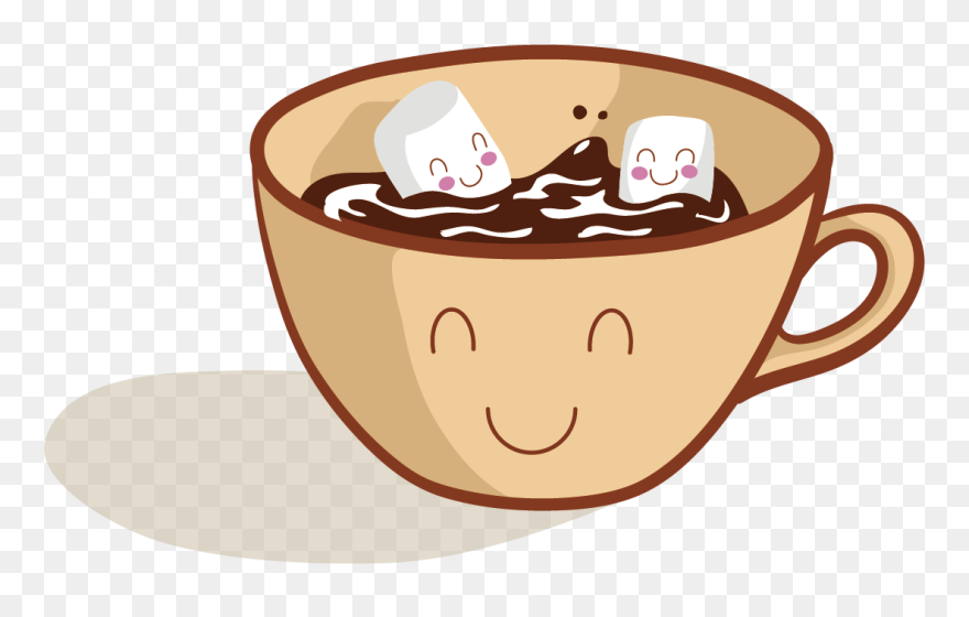 Coffee Hot Chocolate Cartoon - Cartoon Hot Chocolate With Marshmallows Clipart