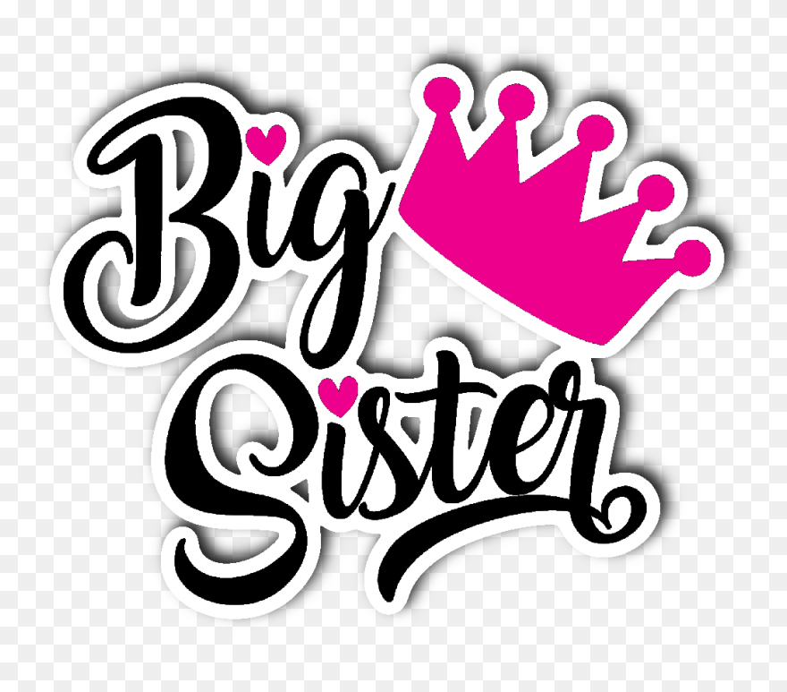 Transparent Sister Clipart - Older Sister Clip Art - Png Download