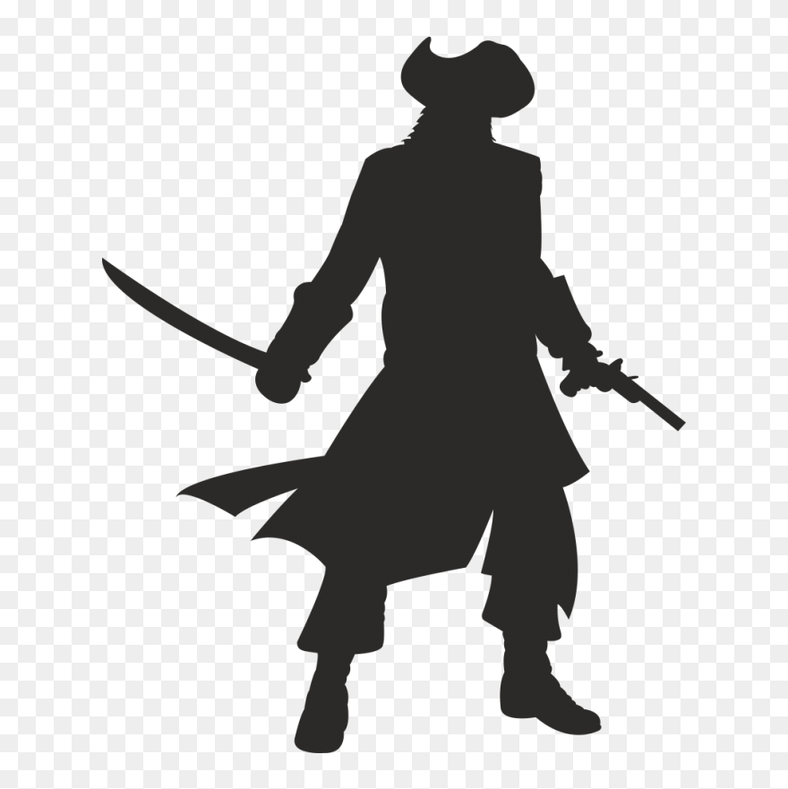 Piracy Captain Hook Silhouette Clip Art - Blackbeard Assassin's Creed - Png Download