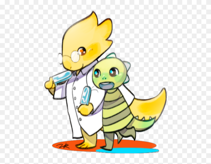 Alphys The Scientist - Monster Kid And Alphys Clipart