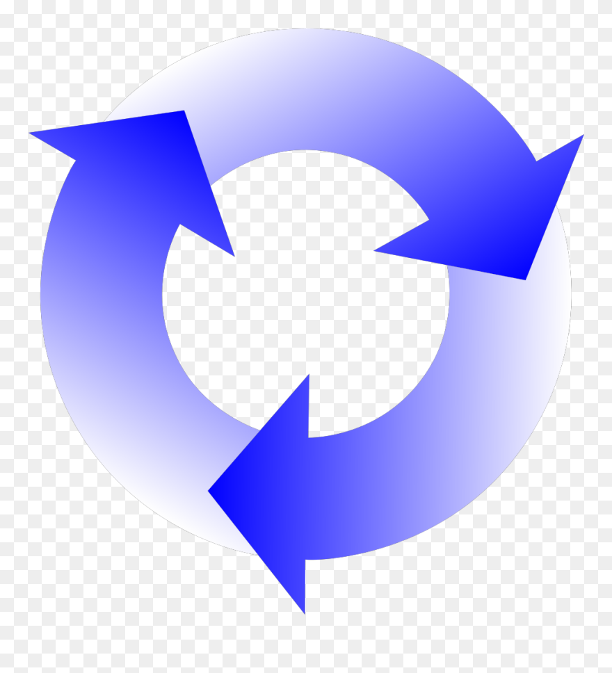 Multiple Blue Arrows Svg Clip Arts - Circle With Arrows Around - Png Download