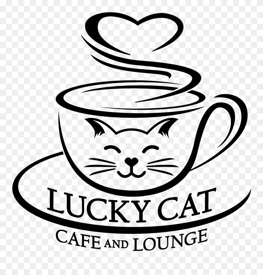 Lucky Cat Logo Blackpng - Heart Clipart