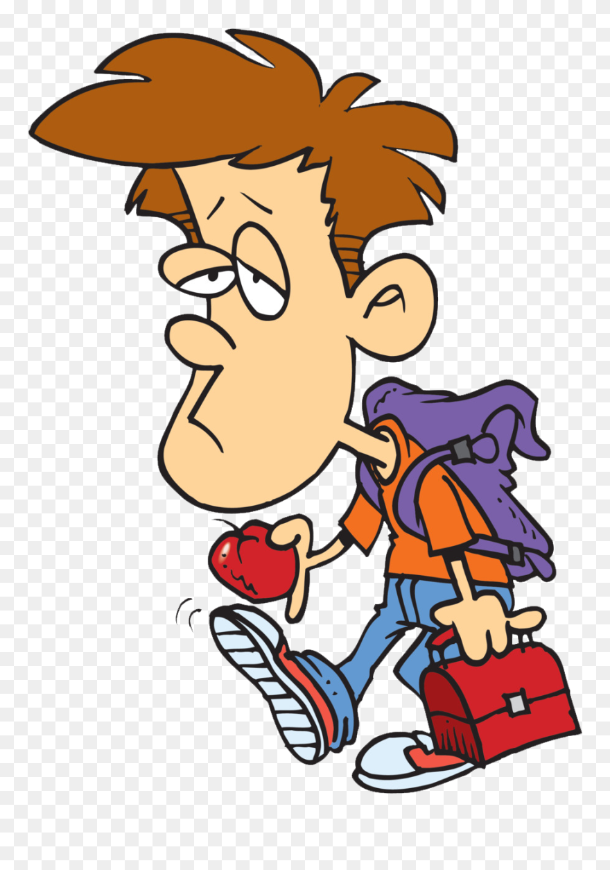 Tired Clipart Images - Person Going To School Clipart - Png Download