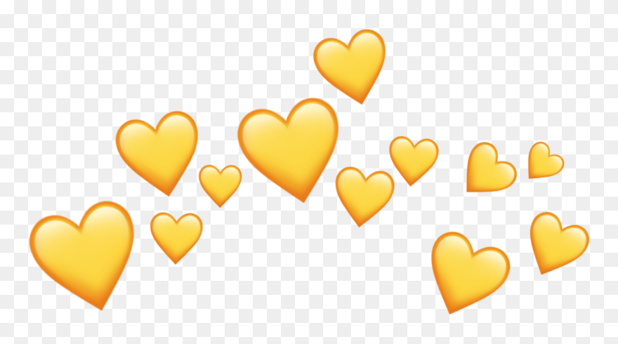Yellow Heart Crown Png Clipart