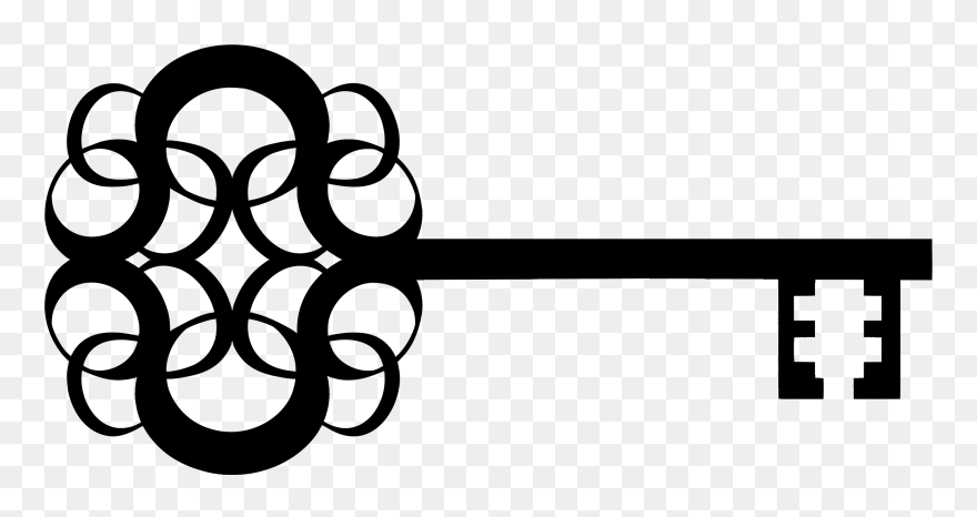Skeleton Key Clip Art - Clip Art Skeleton Key - Png Download