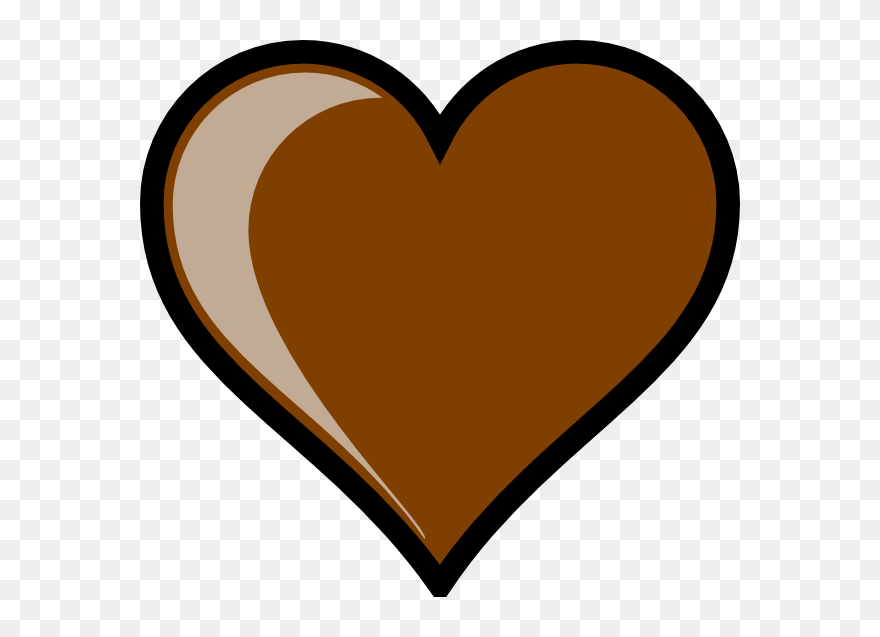 Heart Chocolate Clipart Banner Library Stock Brown - Purple Heart White Background - Png Download