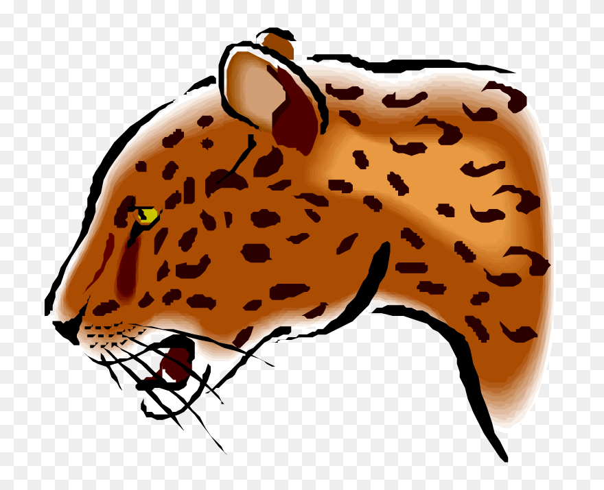 Jaguar Cartoon Side Face Clipart