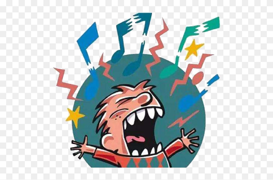 Clipart Mouth Loud Mouth - Singing Loudly - Png Download