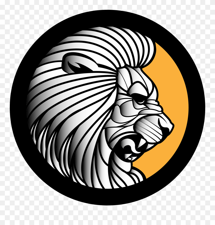 Leao Desenho Vetor Preto Clipart