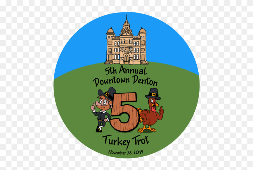 2019 Turkey Trot Logo Clipart
