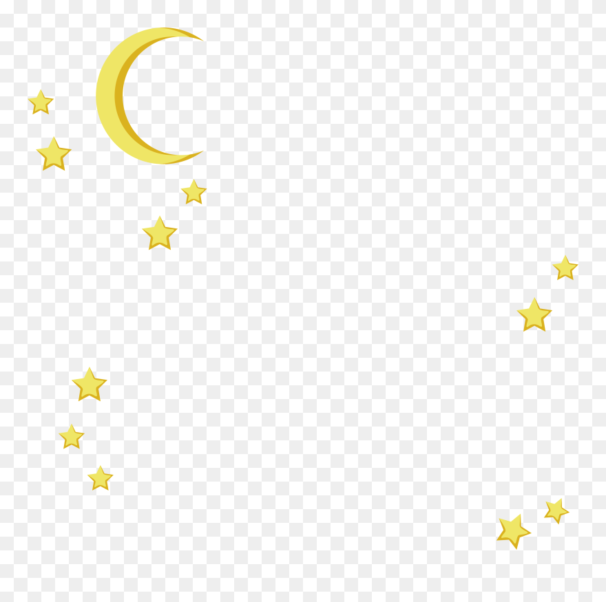 Night Clipart Moon Starts, Night Moon Starts Transparent - Png Download