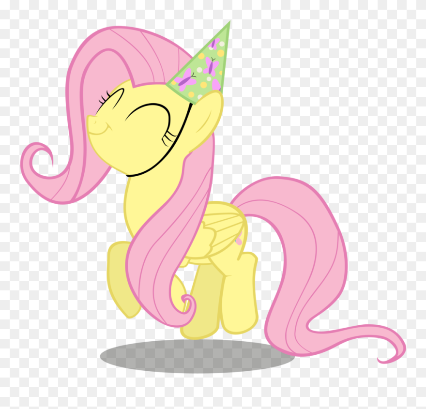 Party Hat No Background - My Little Pony Birthday Fluttershy Clipart