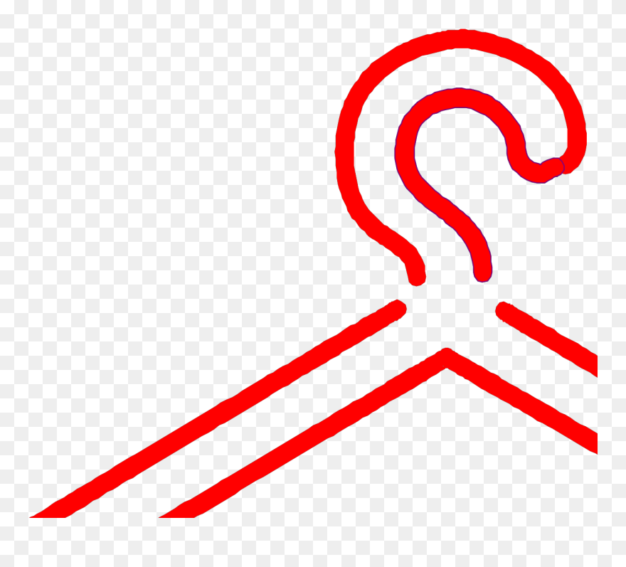 Clipart Black And White Cloth Hanger - Png Download