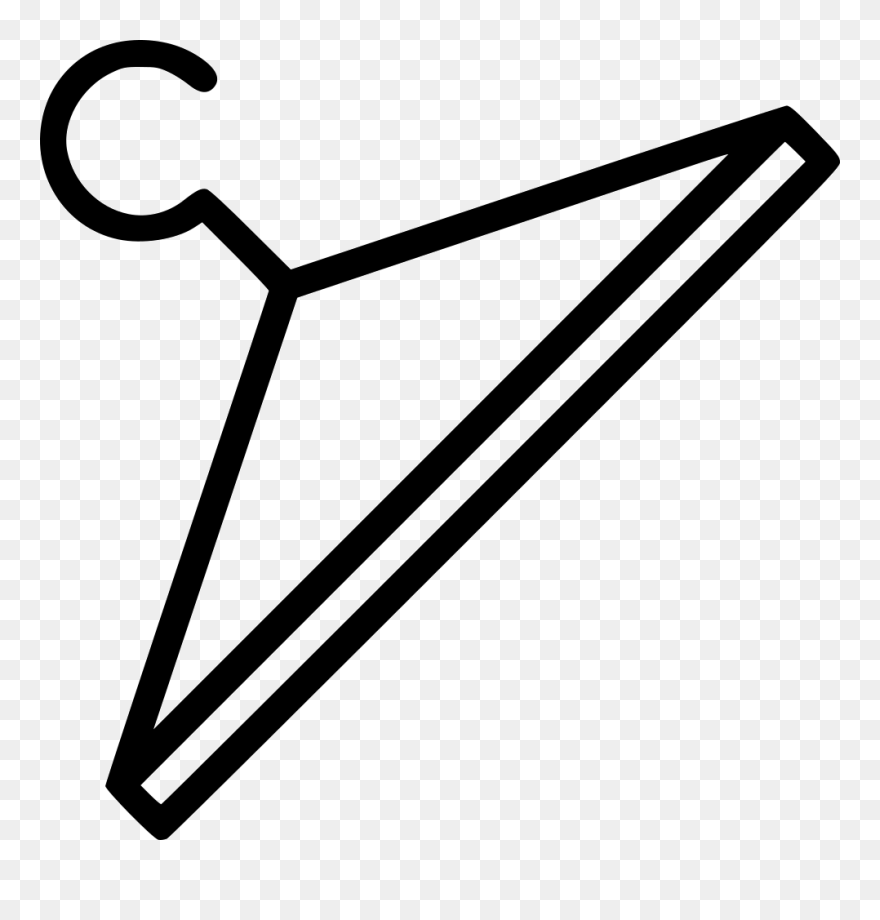 Hanger Clothes Dress Fashion - Dress Hangers Black And White Png Clipart