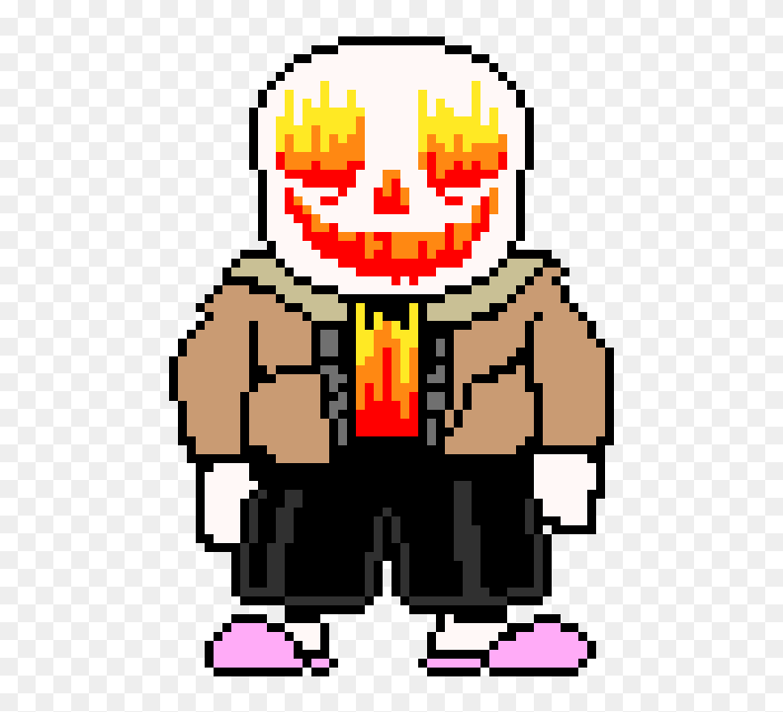 Have A Sneak Peek At Volcanic Sans From My New Au Ashtale - Pixel Art Maker Sans Clipart