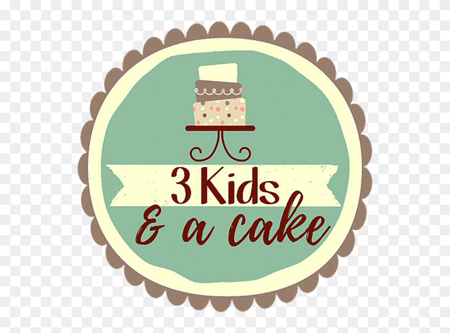 3 Kids And A Cake - Illustration Clipart