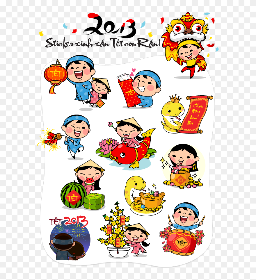 Vietnamese Money Clipart Svg Library Stock Vietnam - Happy New Year Stickers Free Download - Png Download