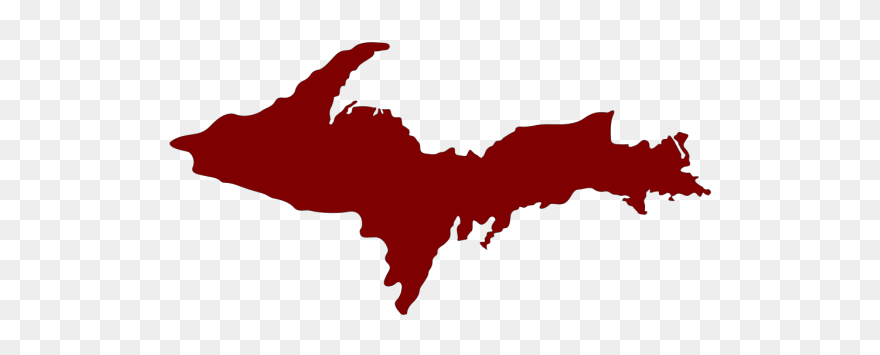 Michigan Upper Peninsula-red Png Images - State Of Michigan Transparent Clipart
