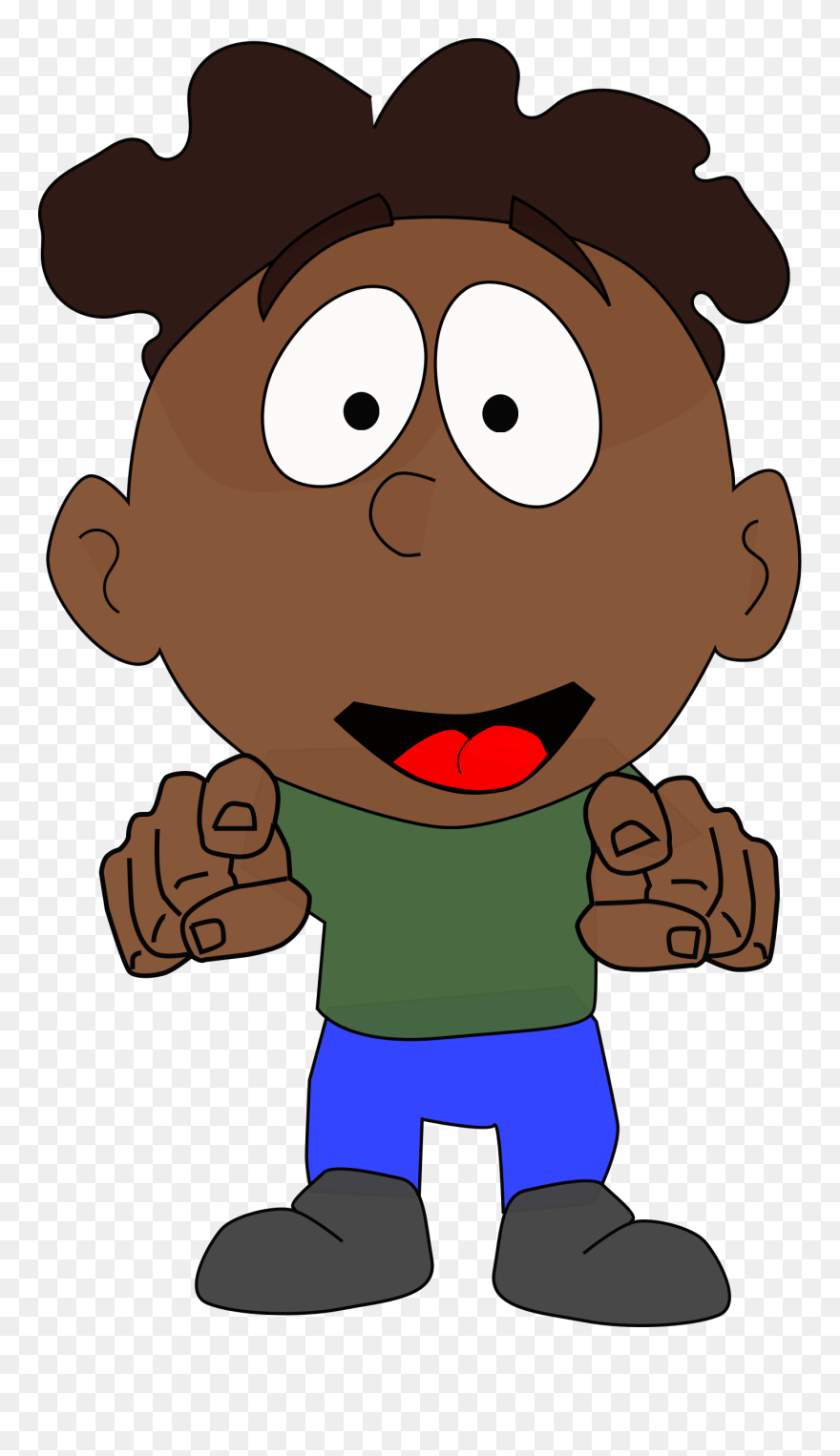 Happy African Man Big - Cartoon Happy Person Png Clipart