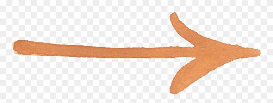 Transparent Wooden Arrow Clipart - Watercolor Arrow Png