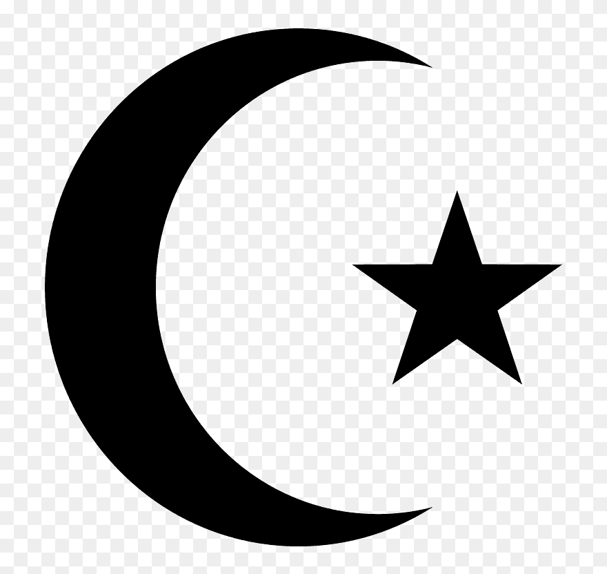 Star And Crescent Emoji Clipart - Moon And Star Vector Png Transparent Png