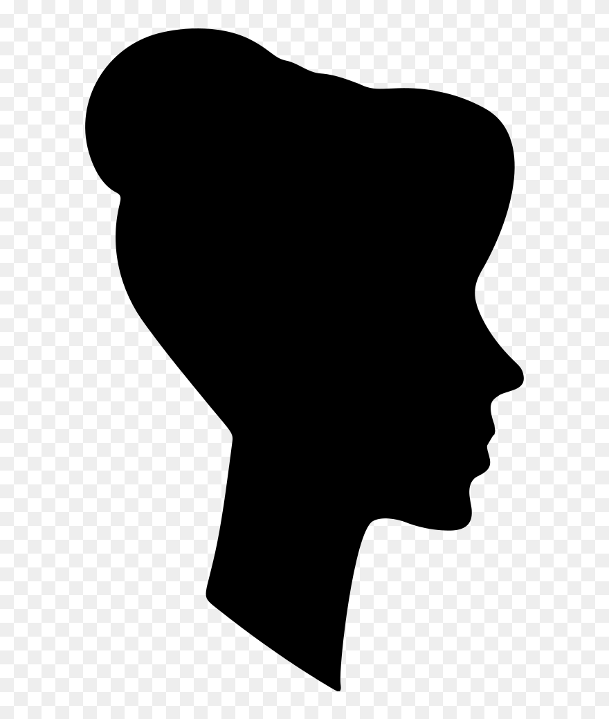 Onlinelabels Clip Art - Silueta De Mujer En Perfil - Png Download